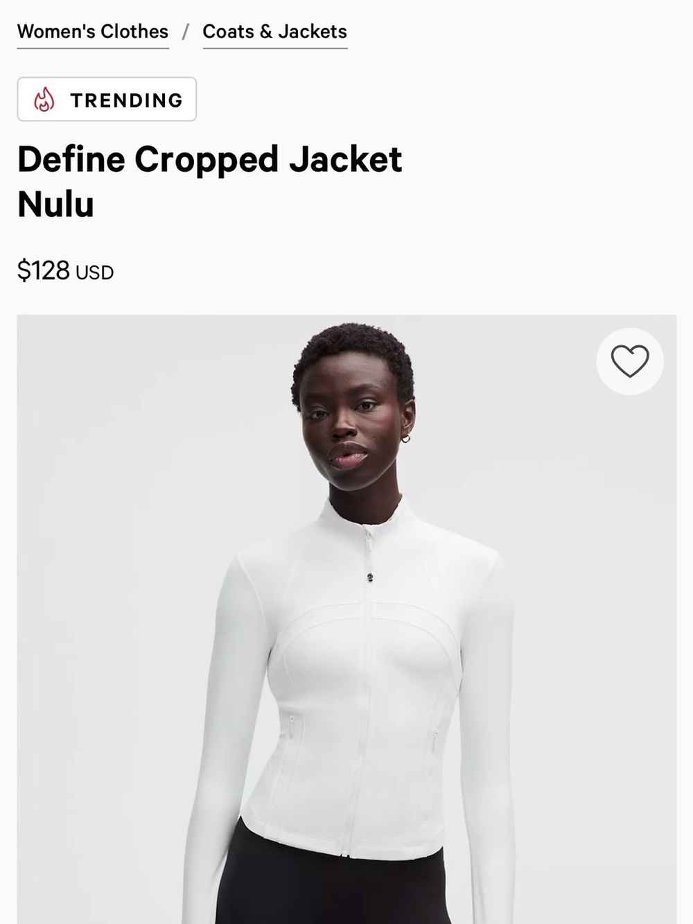 Lululemon NWT Define Cropped Jacket “Nulu” - Picture 5 of 5